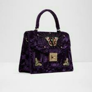 Aldo purple velvet bag